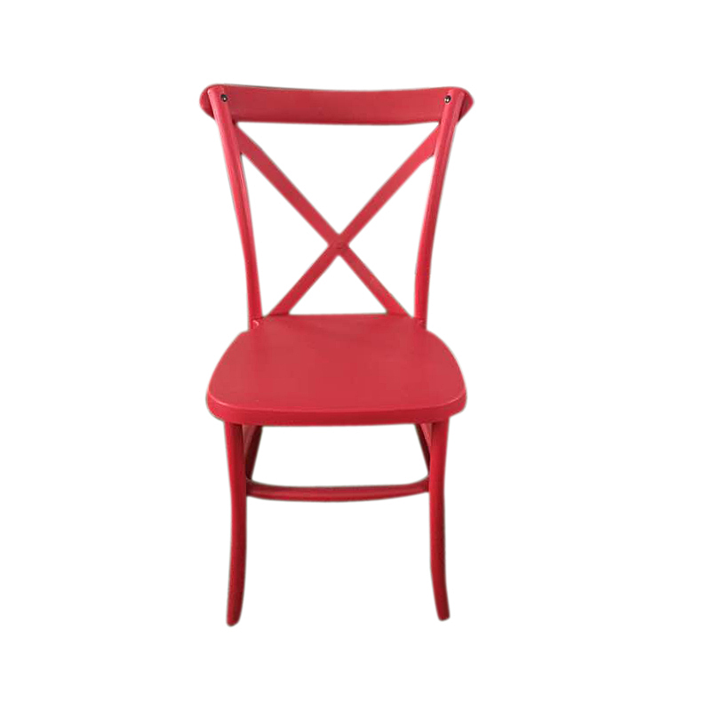 Vintage red PP Resin X Back Chair
